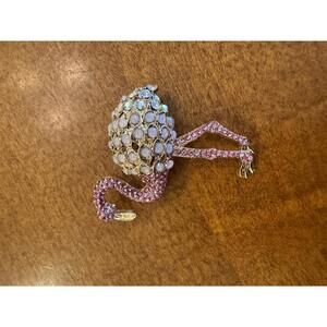 Flamingo Shaped Rhinestone Brooch Pin